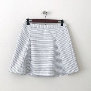NEW Michael Kors Grey/White Striped A-Line Skirt